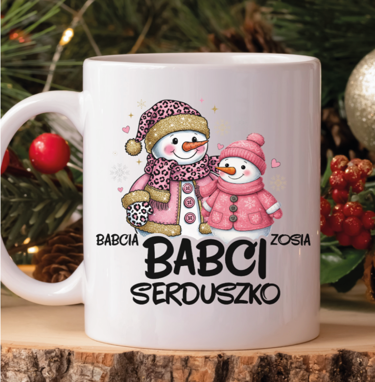 Babci serduszka (Kubek bałwanek)