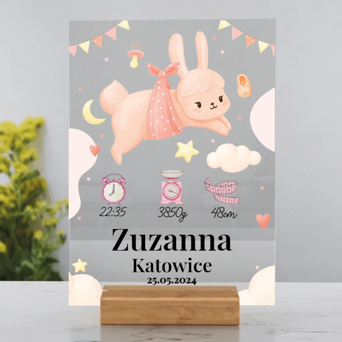 Metryczka dla dziewczynki lub chłopca