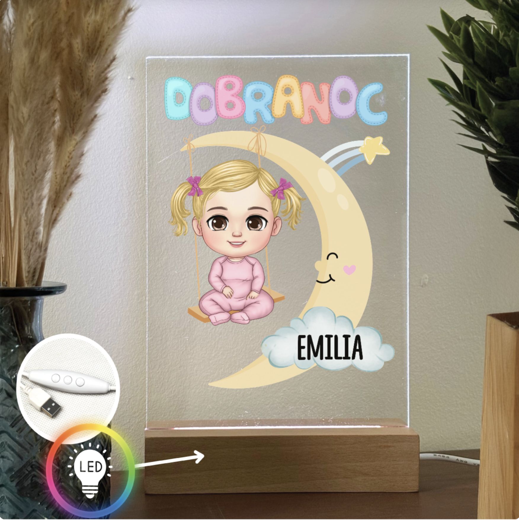 Dobranoc! - Akryl led