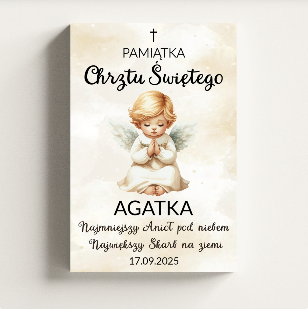 Pamiątka Chrztu Świętego - Aniołek